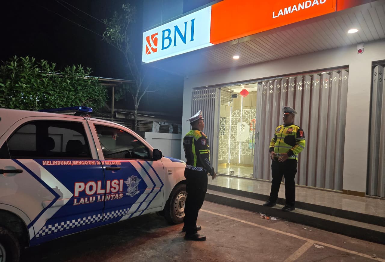 Piket Sat Lantas Patroli di Objek Vital diwilkum Polres Lamandau