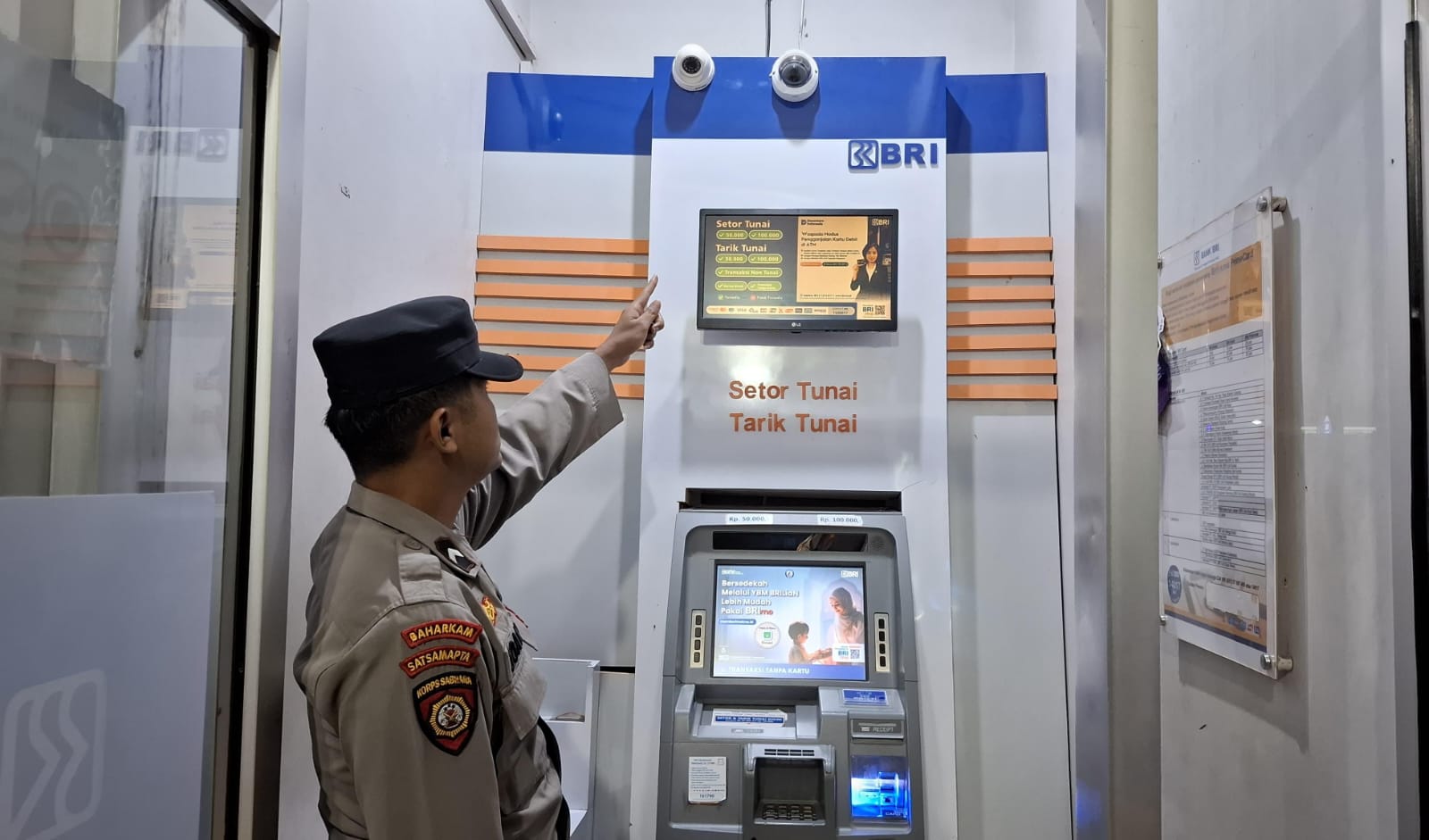 Piket Polsek Patroli ke Perbankan Atm