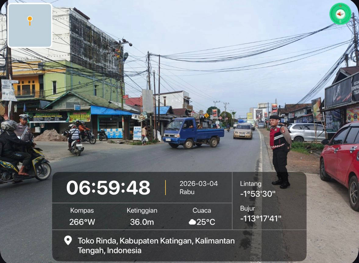 SAT SAMAPTA POLRES KATINGAN LAKSANAKAN PENGATURAN LALU LINTAS PAGI HARI.