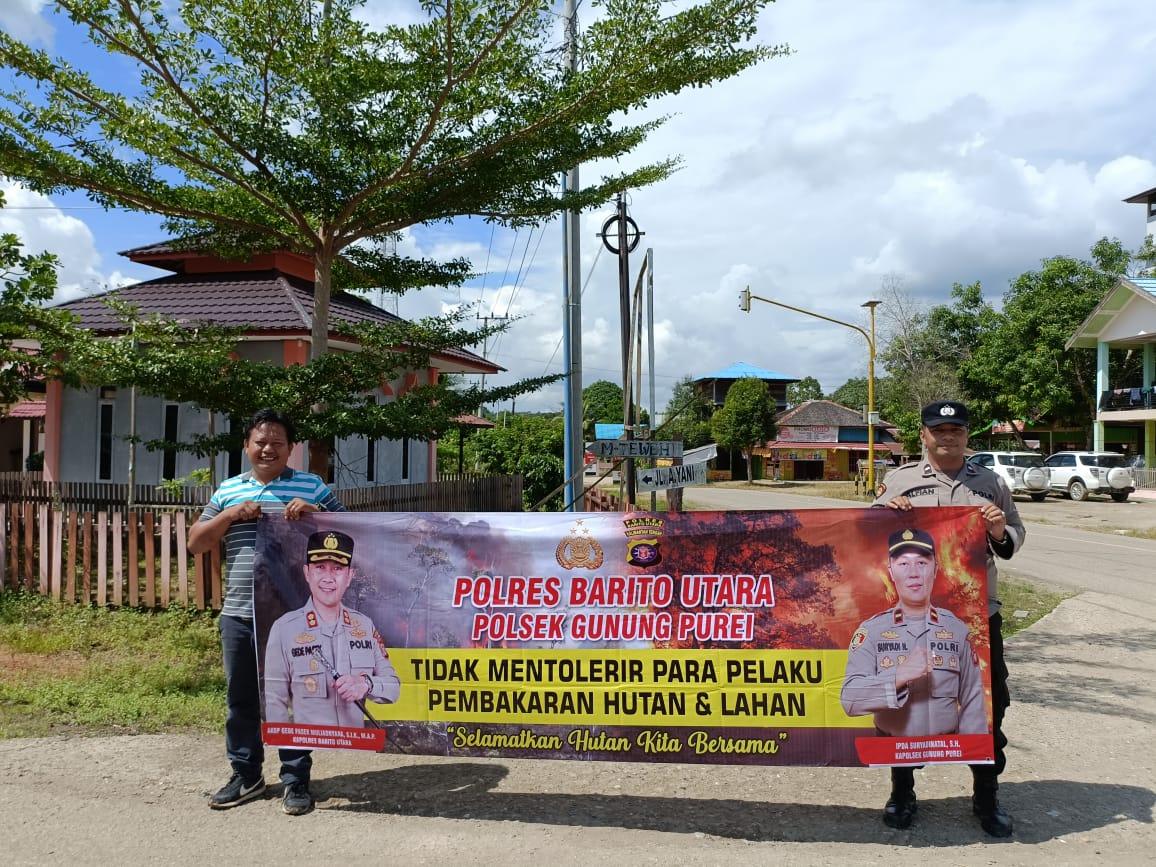 Polsek Gunung Purei Perketat Pengawasan Wilayah Rawan Karhutla