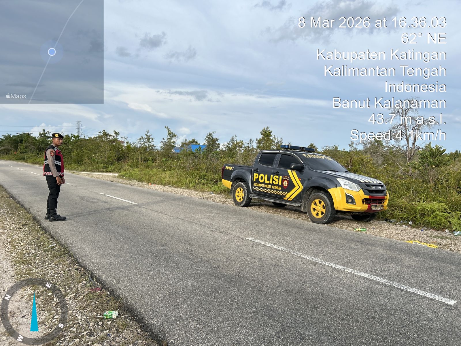 Antisipasi Balapan Liar Saat Berbuka Puasa, Personel Samapta Polres Katingan Gelar Patroli.