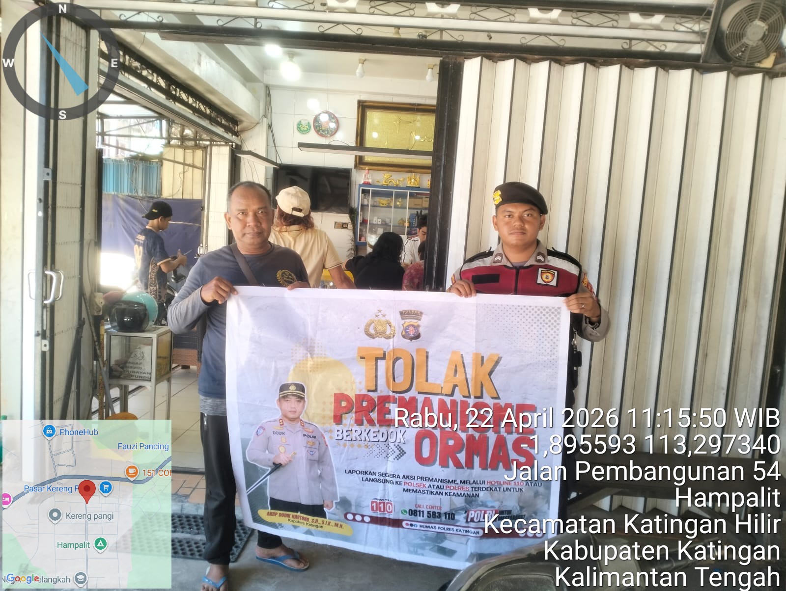 Personel Samapta Laksanakan Sosialisasi Tolak Premanisme di Lingkungan Masyarakat.