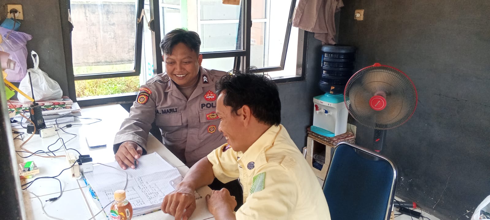 Jaga Kamtibmas, Personel Polsek Lamandau Sambangi Pos Satpam Perusahaan