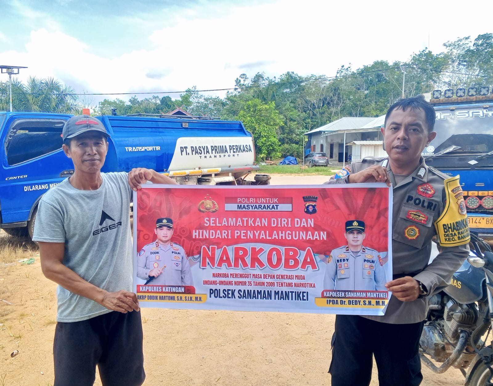 Bhabinkamtibmas Desa Rantau Bangkiang Sosialisasi Bahaya penyalahgunaan Narkoba.