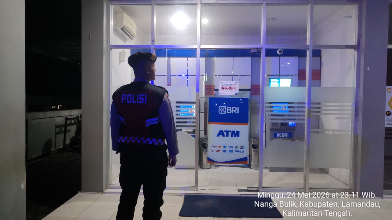 Satsamapta Polres Lamandau laksanakan patroli malam, sasar bank dan ATM