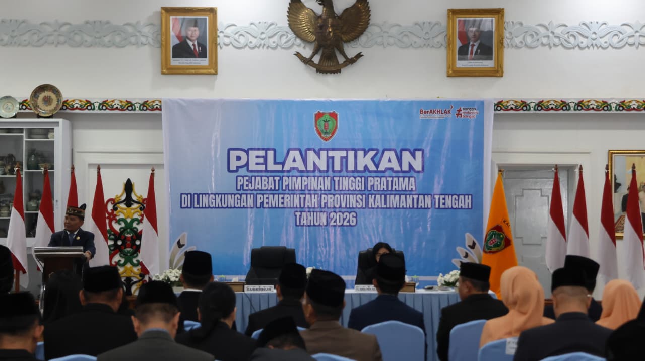 Perkuat Sinergi, Kapolda Kalteng Hadiri Pelantikan 6 Pejabat Tinggi Pemprov