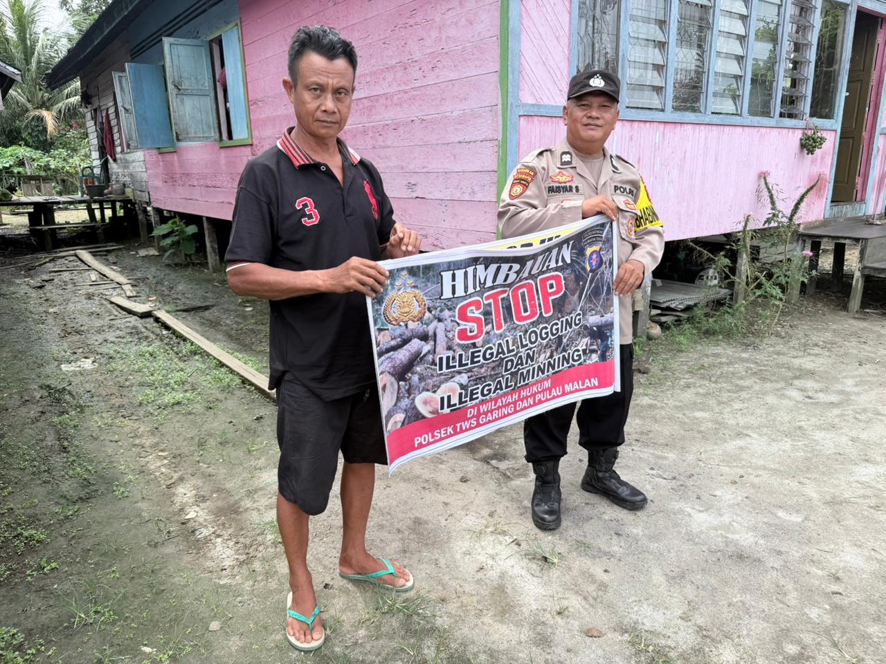 Polsek Tws Garing dan Pulau Malan rutin sosialisasi larangan ilegal Logging dan Meaning.
