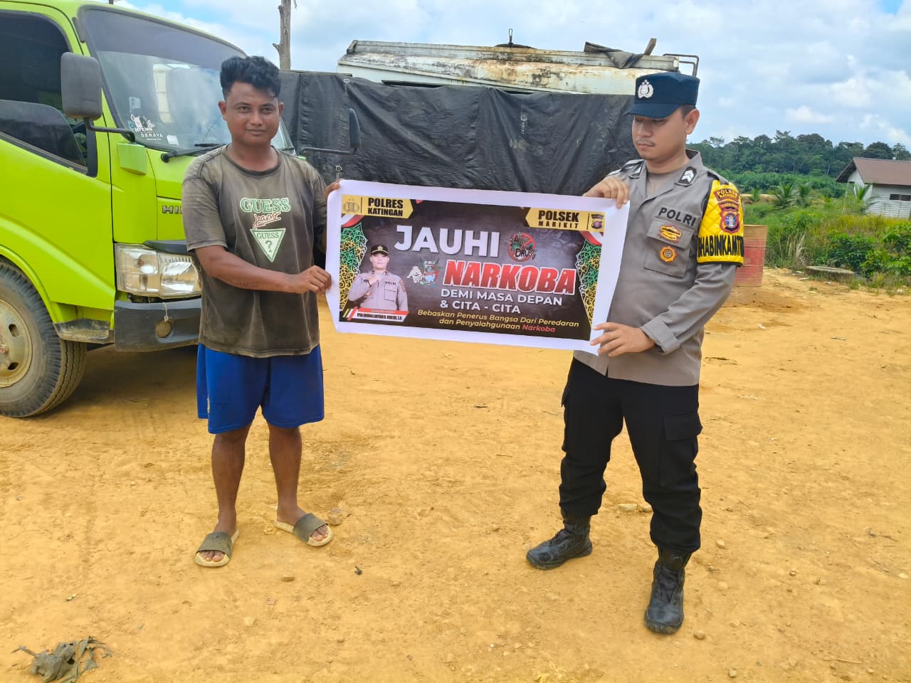 Bhabinkamtibmas Polsek Katingan Hulu dan Bukit Raya Imbau Warga Jauhi Narkoba.