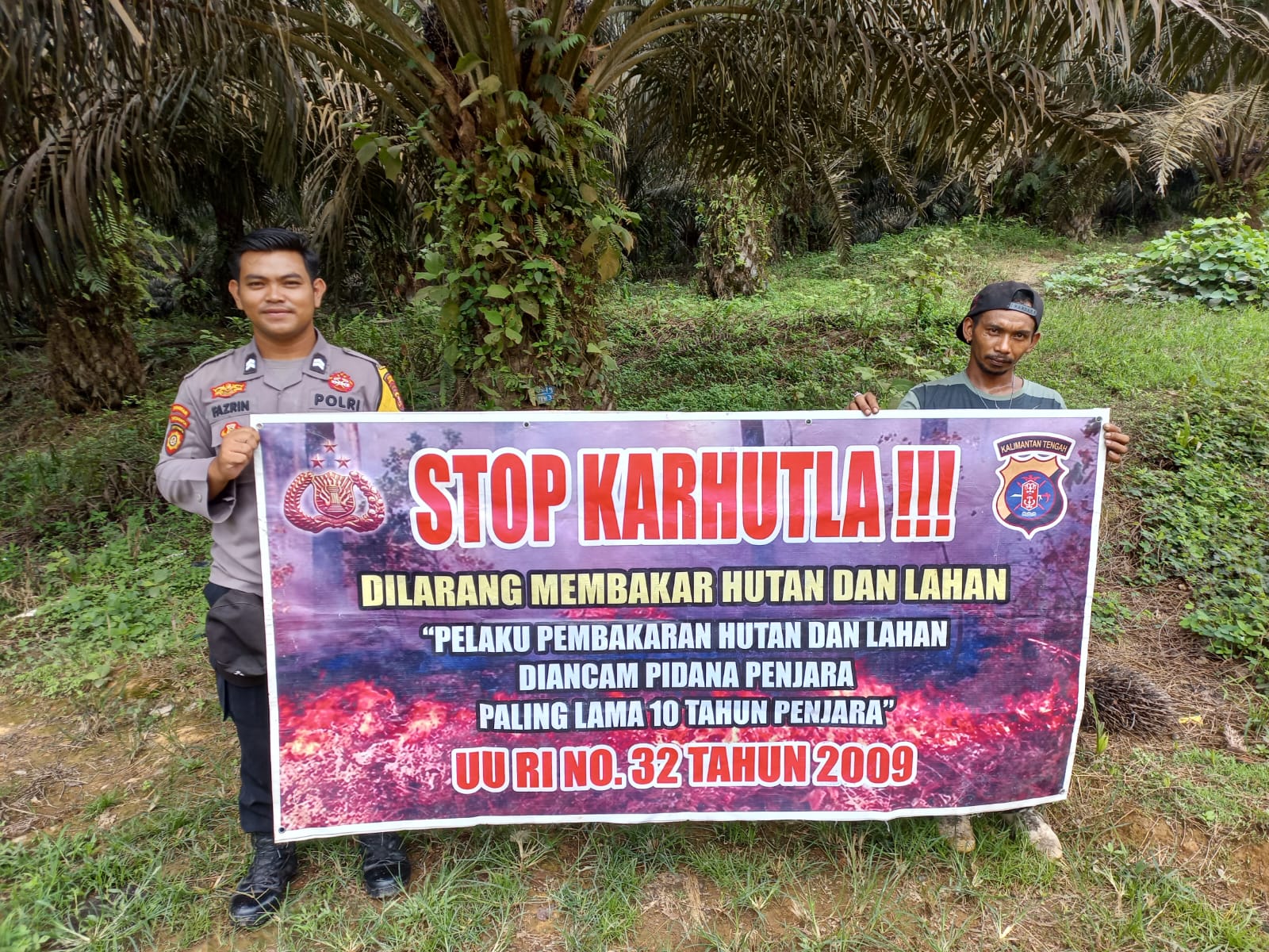 Cegah Karhutla Sejak Dini, Bhabinkamtibmas Edukasi Warga Desa Nanga Koring