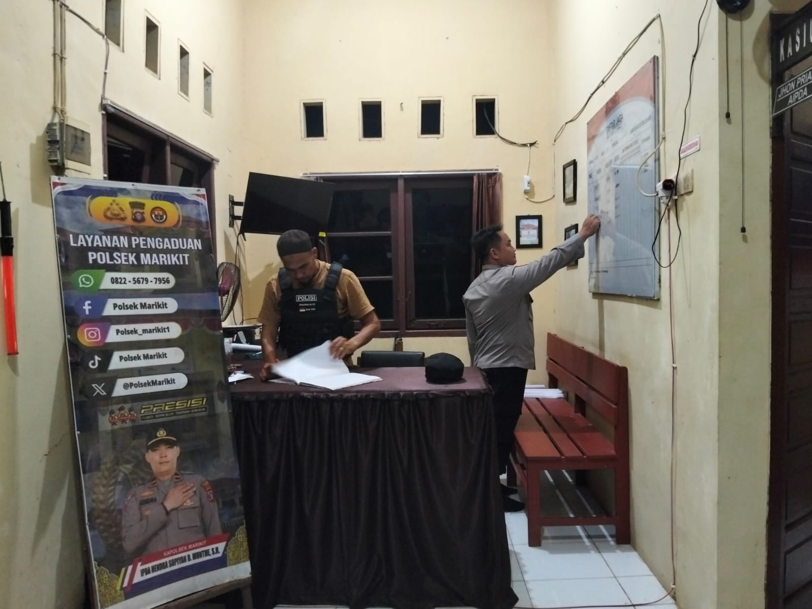 Pelayanan Malam Hari, Upaya Polsek Marikit Menjaga Rasa Aman Masyarakat