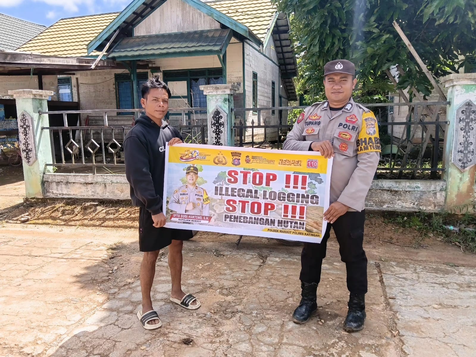 Cegah Perusakan Hutan, Polsek Marikit Sosialisasikan Larangan Illegal Logging di Tumbang Dakei
