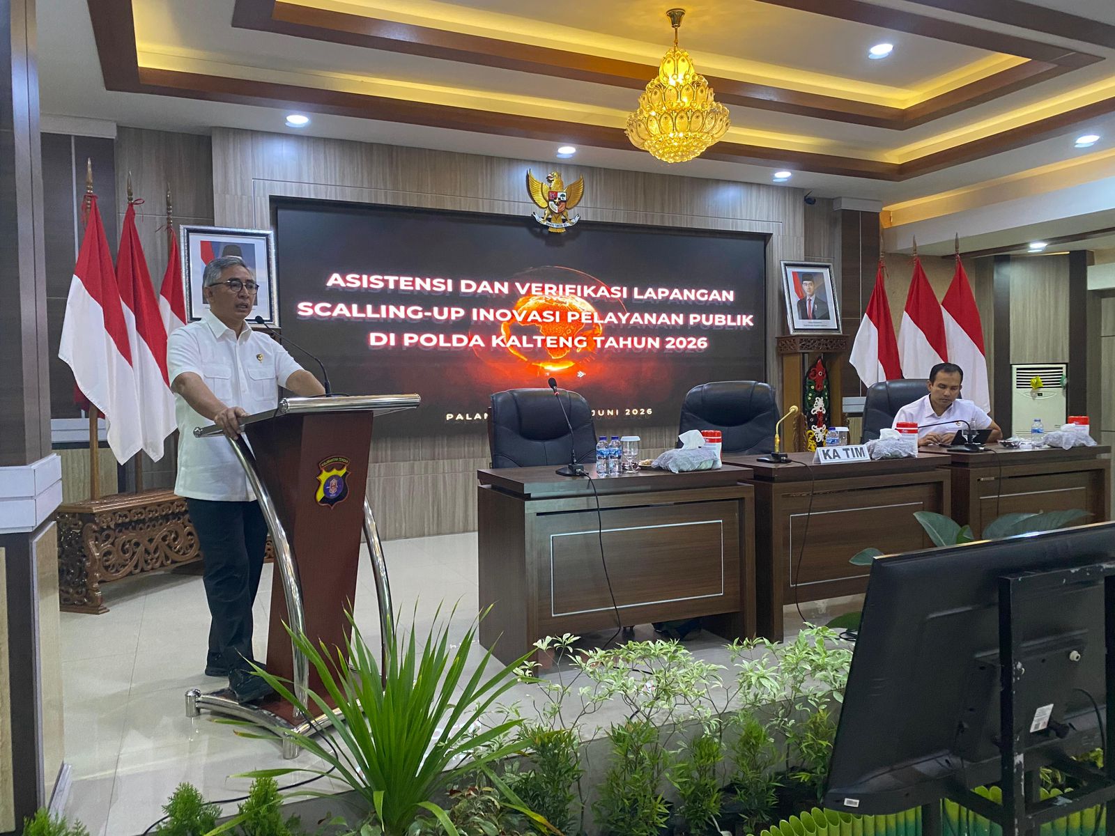 Wakapolres Katingan Hadiri Asistensi dan Verifikasi Inovasi Pelayanan Publik di Polda Kalteng