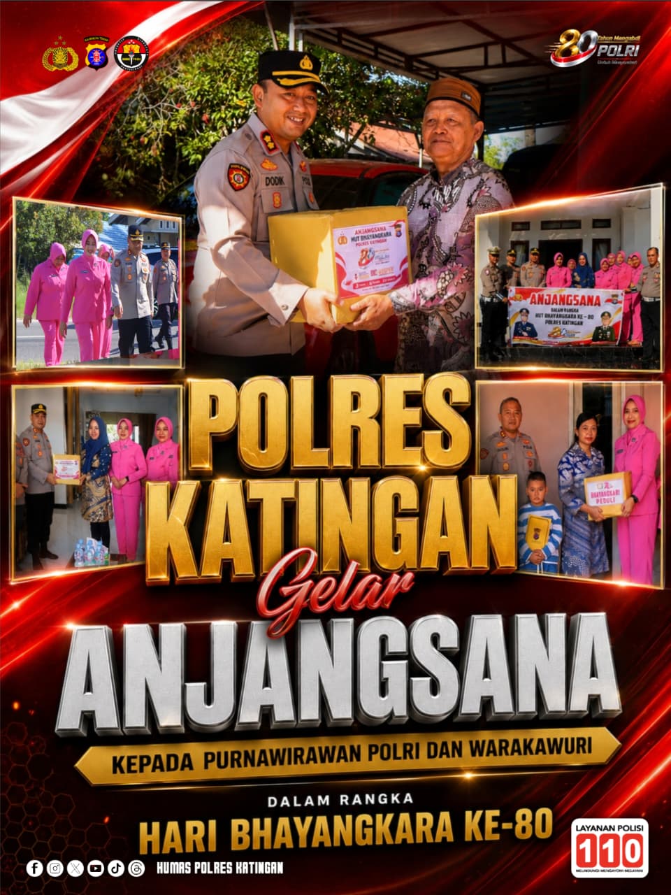 Polres Katingan Gelar Anjangsana kepada Purnawirawan Polri dan Warakawuri dalam Rangka Hari Bhayangkara ke-80