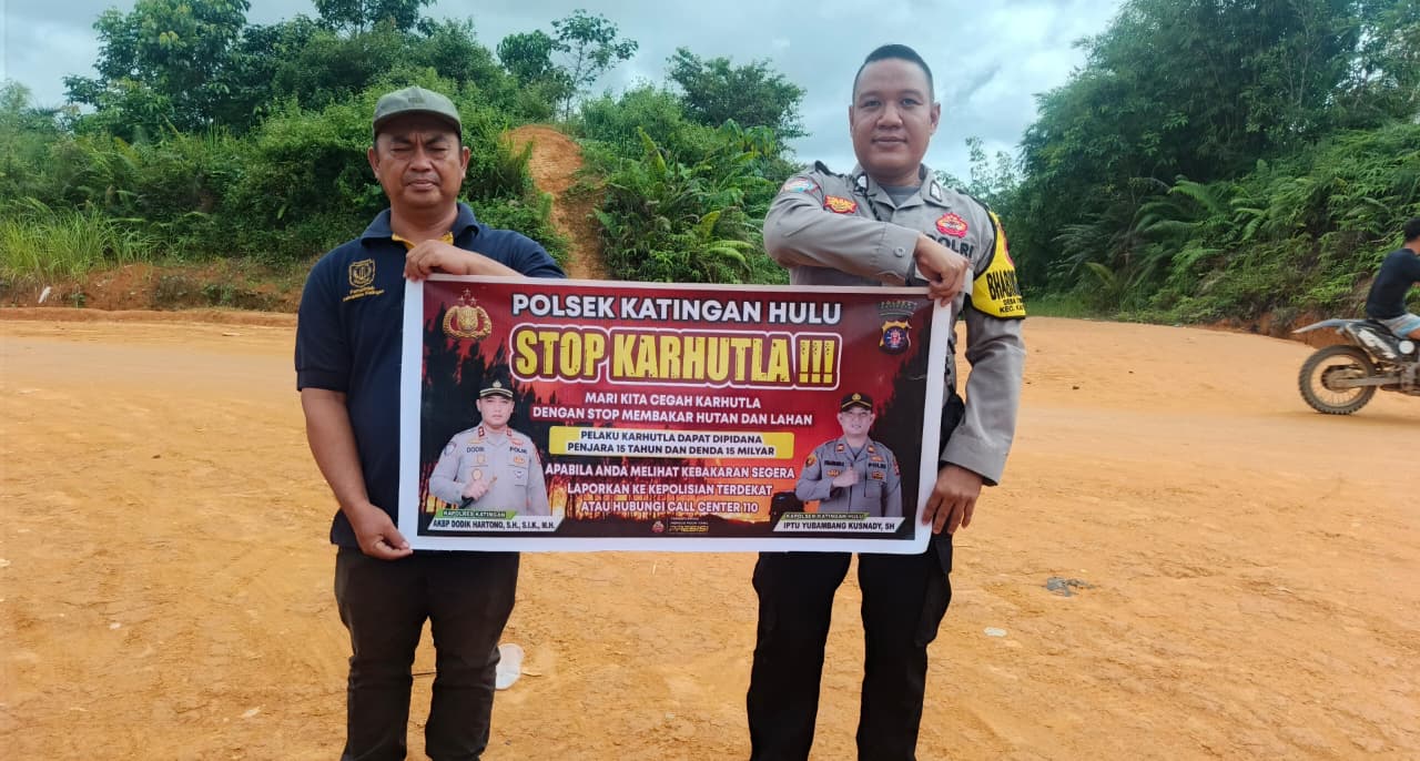 ‎Polsek Katingan Hulu sosialisasi Stop Karhutla.