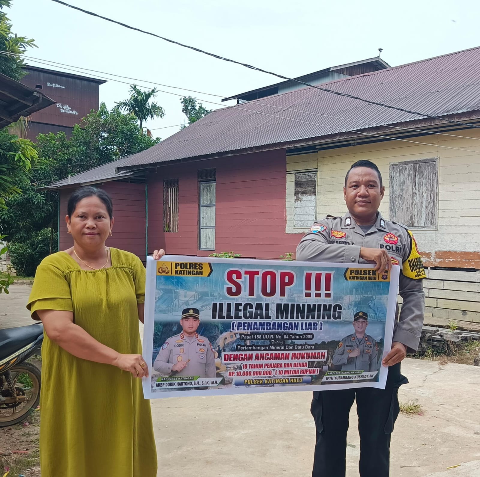 ‎Upaya pencegahan Penambangan Emas Tanpa Ijin (PETI) di Kecamatan Katingan Hulu dan Bukit Raya, Bhabinkamtibmas sosialisasi kepada masyarakat.