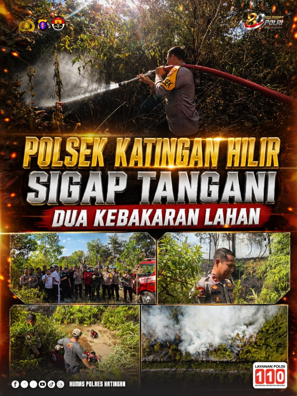 Polsek Tewang Sangalang Garing Tindak Lanjuti Dua Titik Hotspot di Tewang Manyangen