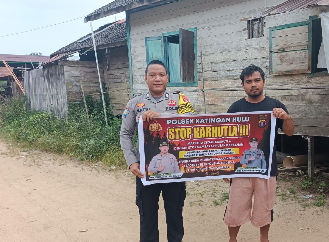 Polsek Katingan Hulu sosialisasi Stop Karhutla.