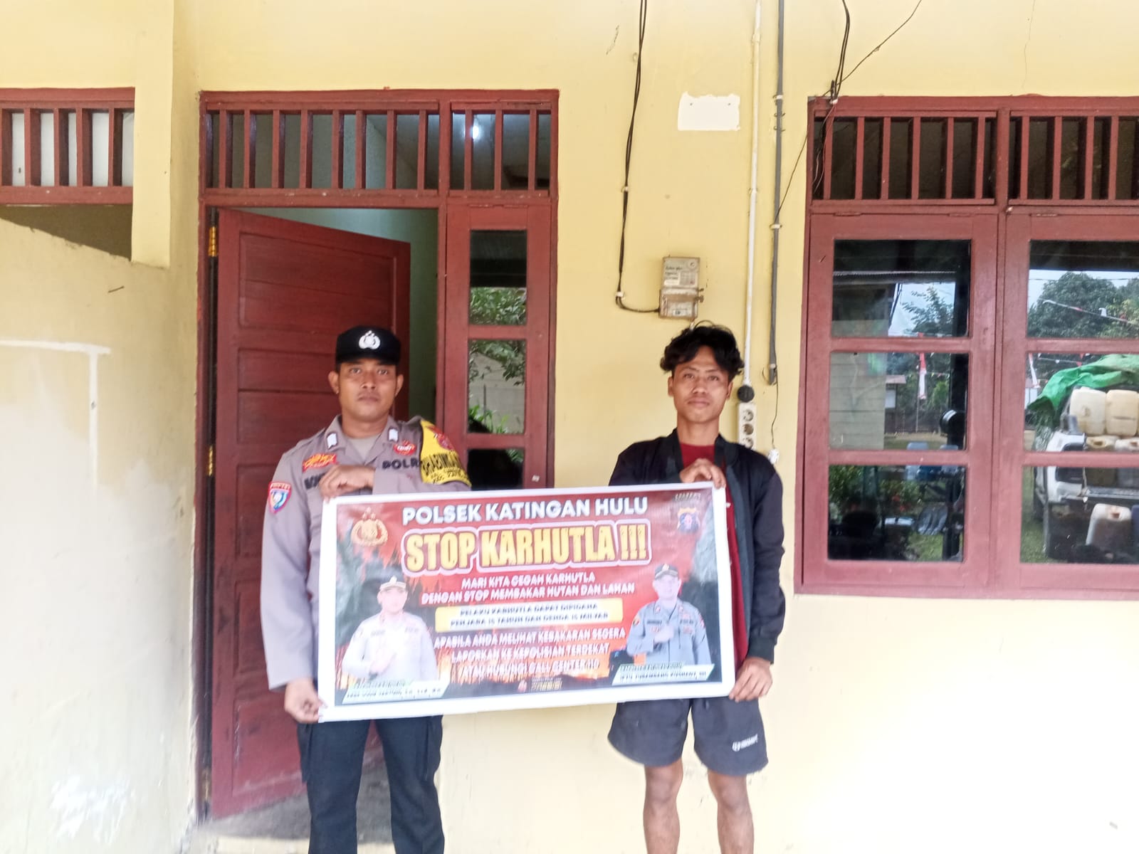 ‎Polsek Katingan Hulu sosialisasi Stop Karhutla.