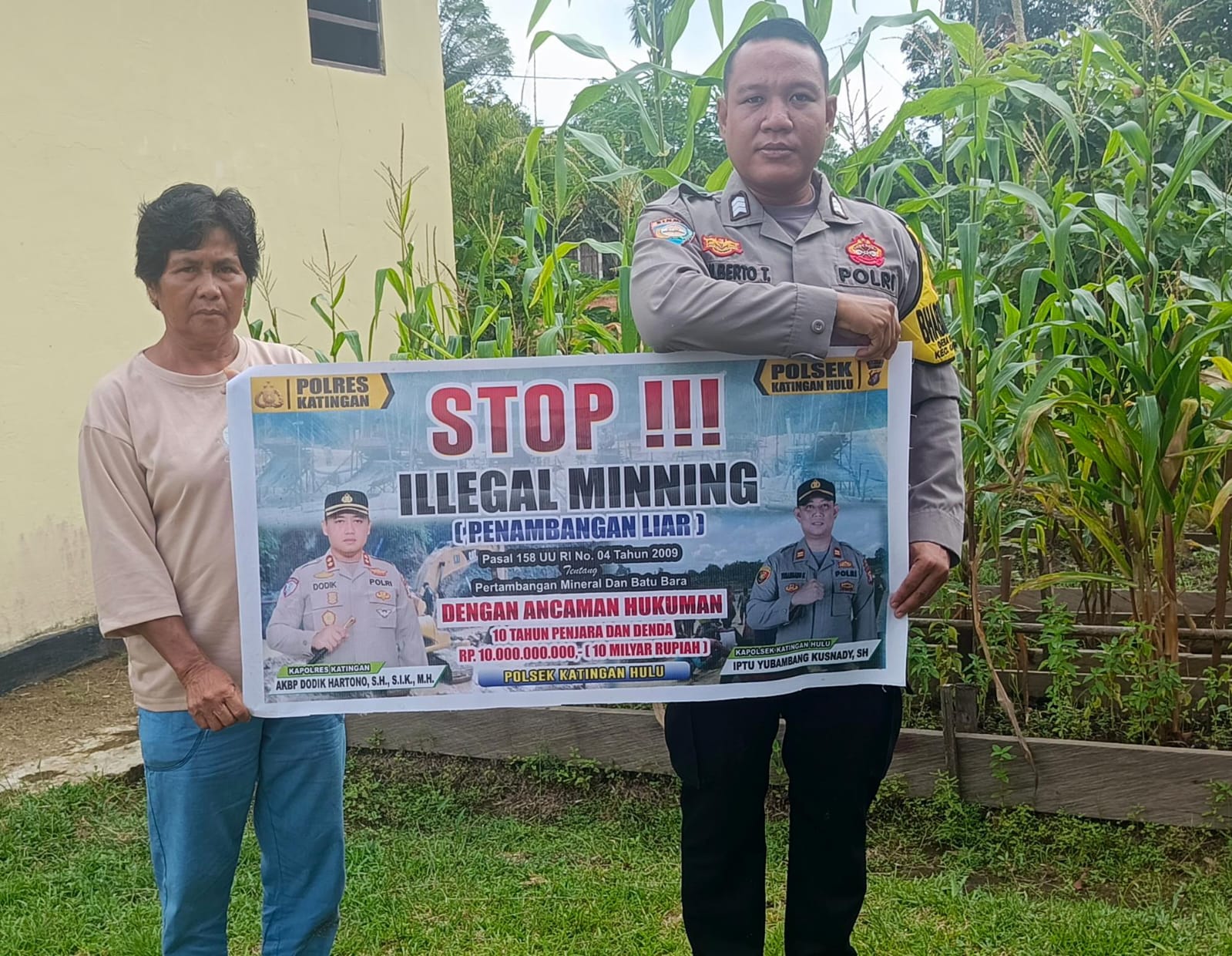 ‎Upaya pencegahan Penambangan Emas Tanpa Ijin (PETI) di Kecamatan Katingan Hulu dan Bukit Raya, Bhabinkamtibmas sosialisasi kepada masyarakat.