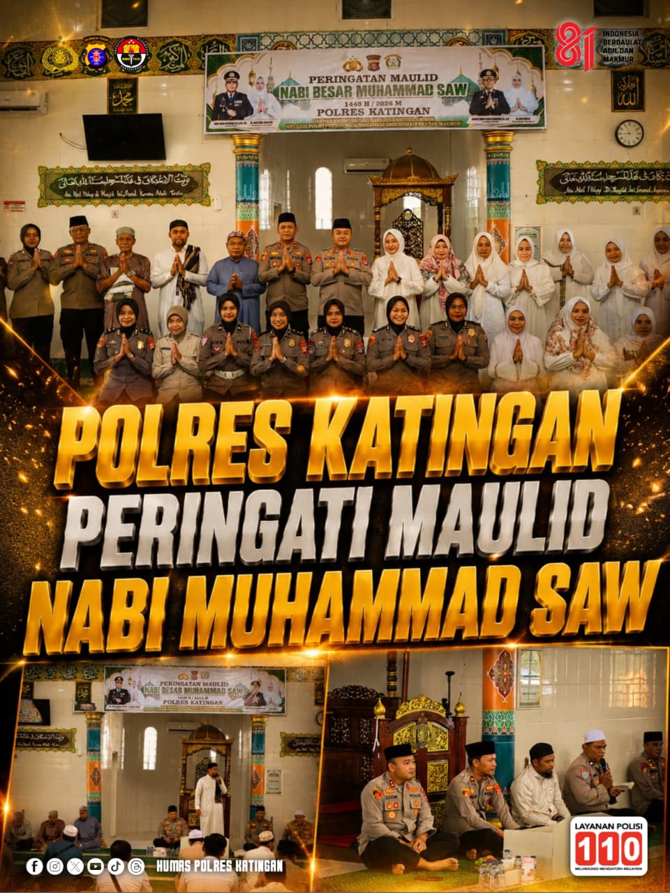 Polres Katingan Peringati Maulid Nabi Muhammad SAW