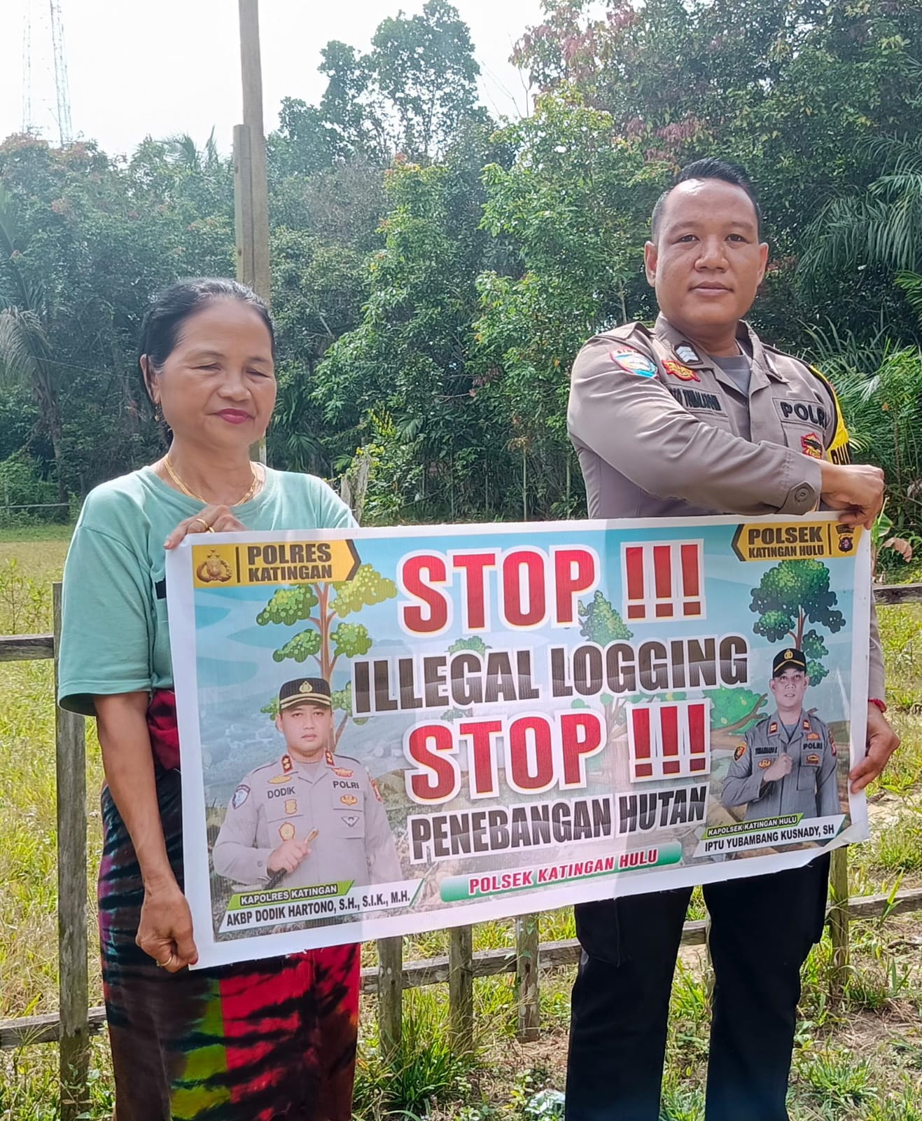 Upaya Pencegahan Penebangan Hutan secara Liar (Ilegal Logging), Bhabinkamtibmas sosialisasi kepada masyarakat.