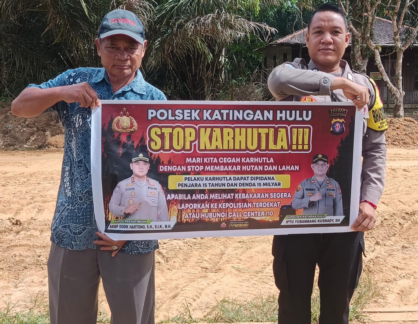 Polsek Katingan Hulu sosialisasi Stop Karhutla.