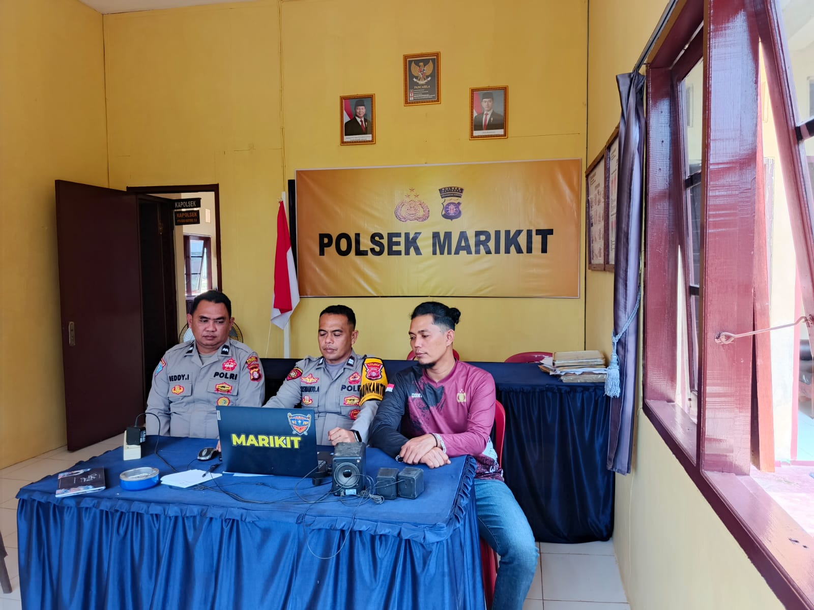 DUKUNG PROGRAM KAPOLRES KATINGAN, POLSEK MARIKIT GELAR PEMBINAAN ROHANI PERSONEL VIA ZOOM MEETING