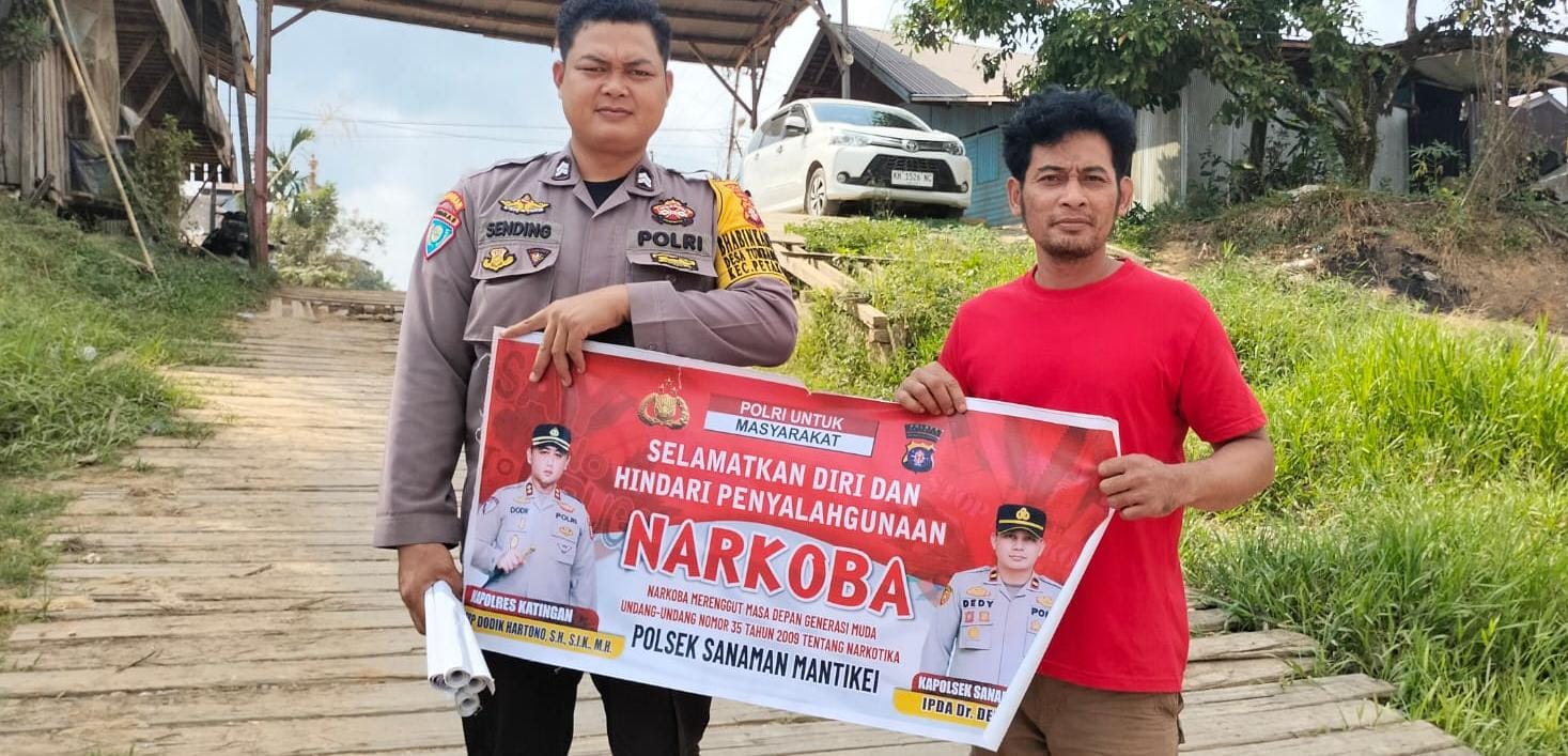 Bhabinkamtibmas Desa Tumbang Baraoi Sosialisasi Bahaya penyalahgunaan Narkoba.