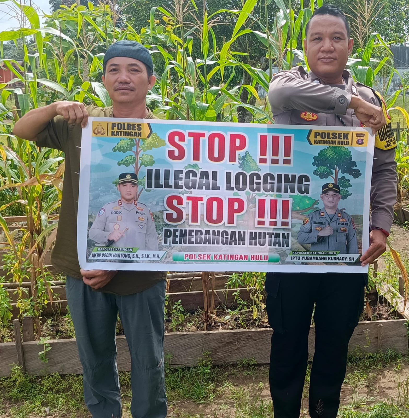 Upaya Pencegahan Penebangan Hutan secara Liar (Ilegal Logging), Bhabinkamtibmas sosialisasi kepada masyarakat.