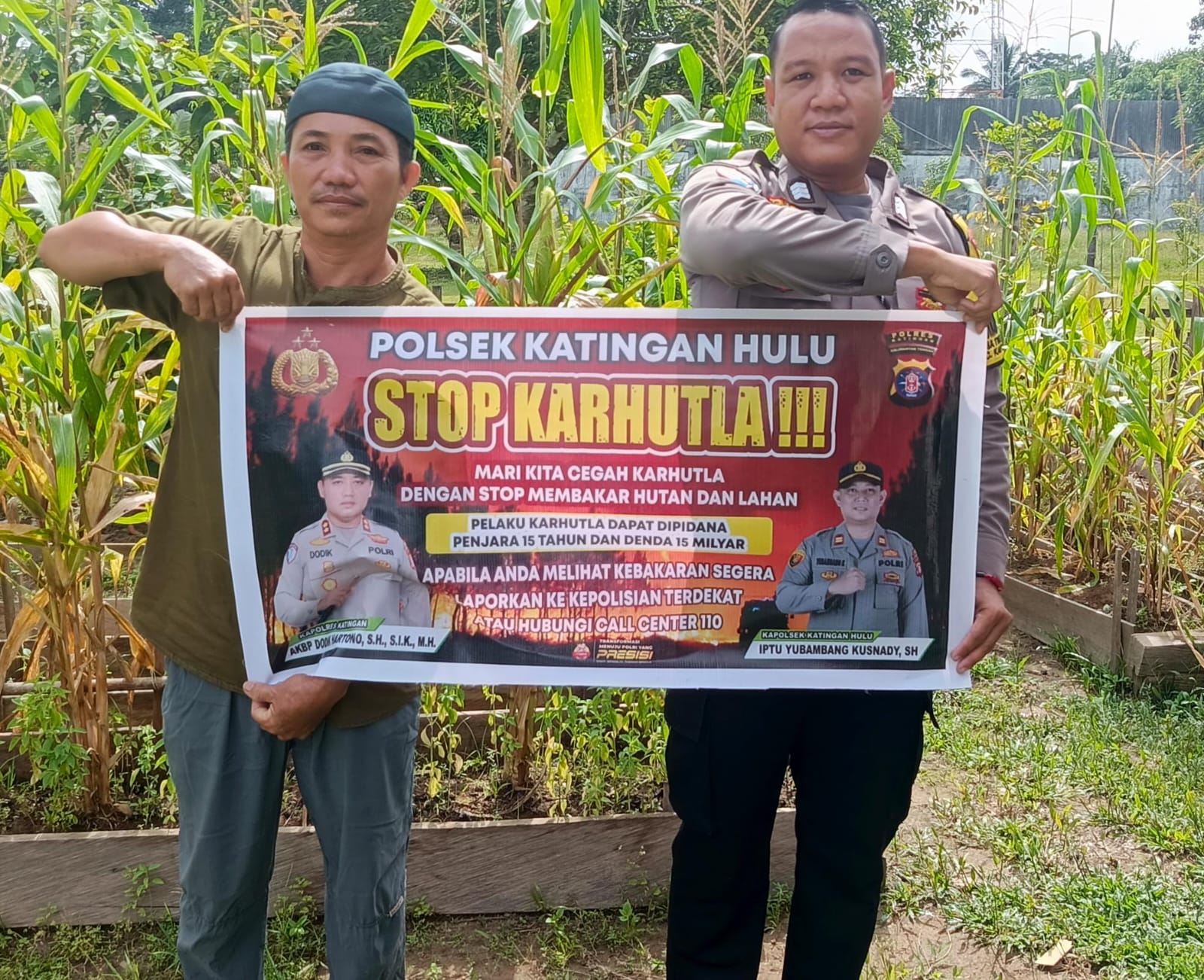 ‎Polsek Katingan Hulu sosialisasi Stop Karhutla.