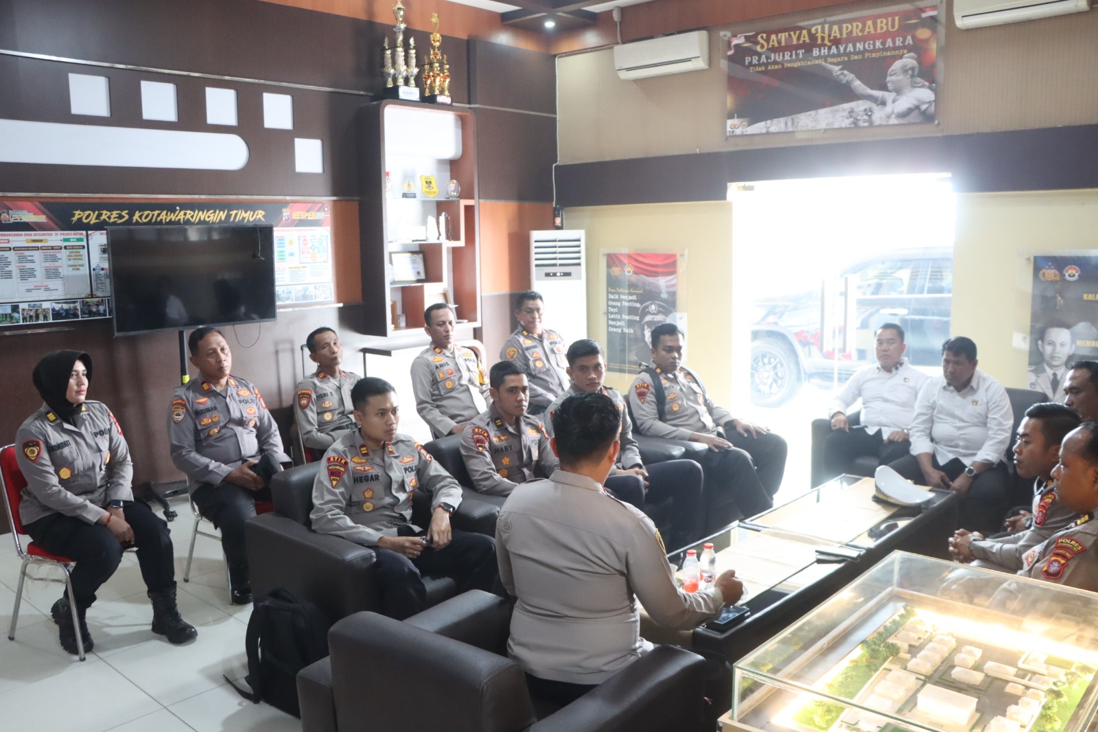 Kapolres Kotim Berikan Arahan kepada Satgas PTIK Lemdiklat Polri