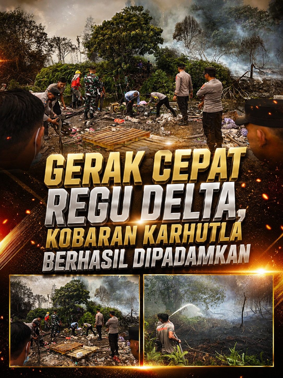 Gerak Cepat Regu Delta, Kobaran Karhutla Berhasil Dipadamkan