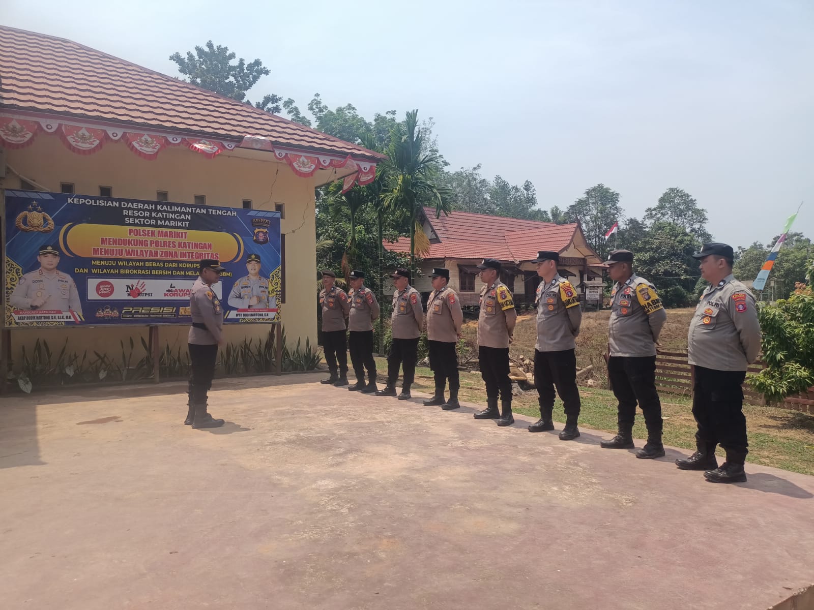 Apel Pagi Polsek Marikit, Kesiapsiagaan Karhutla Jadi Penekanan Utama