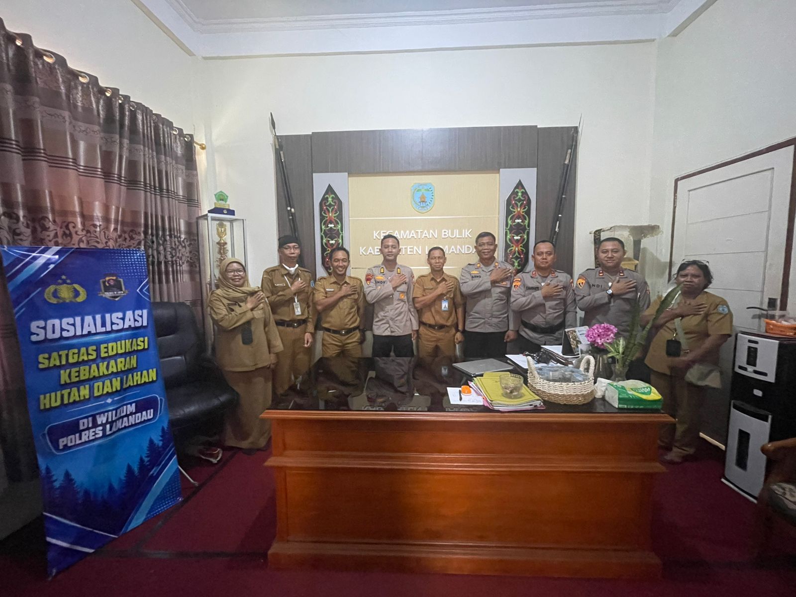 Satgas Edukasi Karhutla Lemdiklat Polri Sosialisasikan Pencegahan Karhutla kepada Pemerintah Kecamatan Bulik