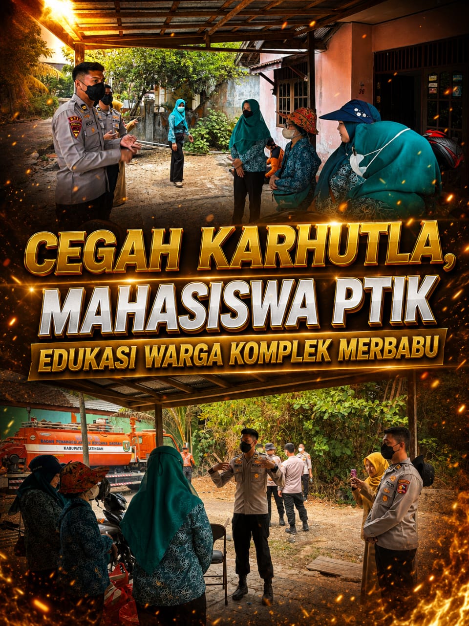 Cegah Karhutla, Mahasiswa PTIK Edukasi Warga Komplek Merbabu