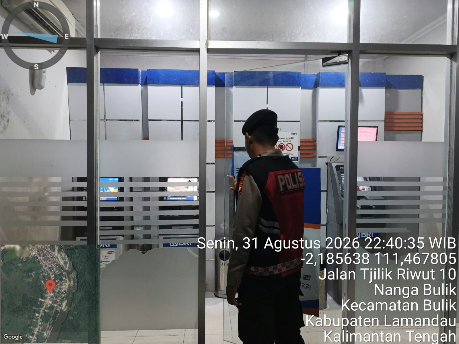 Sat Samapta Polres Lamandau Patroli Bank dan ATM, Antisipasi Gangguan Kamtibmas