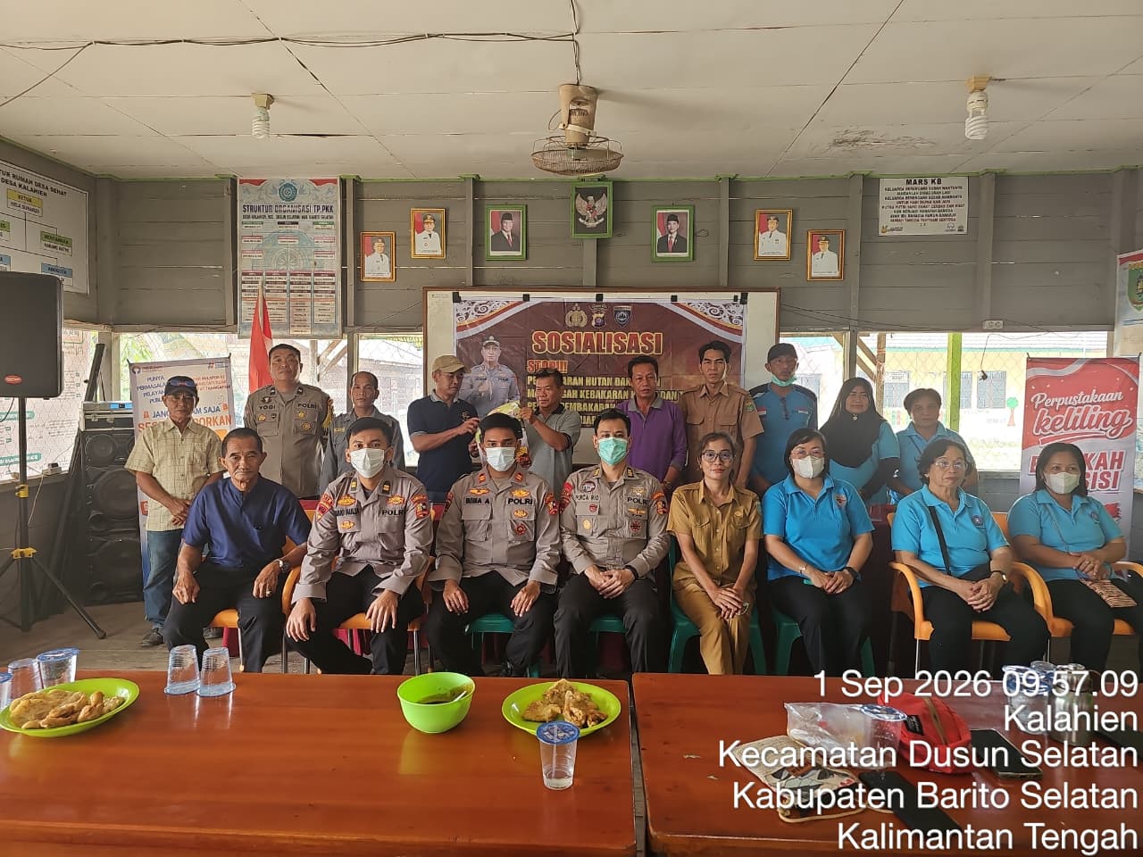 Satgas Edukasi Lemdiklat Polri Bersama Kasat Binmas Sambangi Warga, Sosialisasikan Pencegahan Karhutla