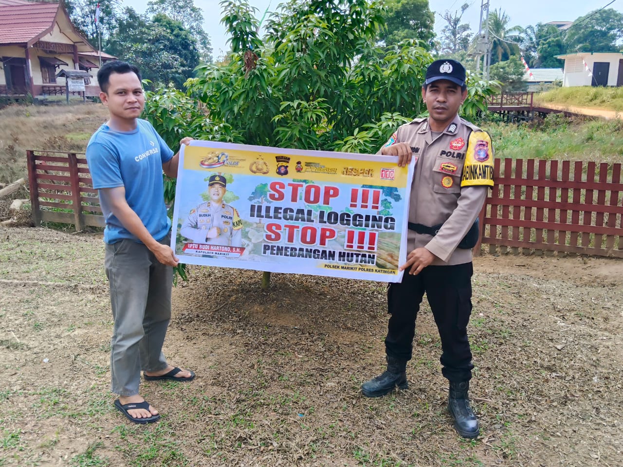 Bhabinkamtibmas Polsek Marikit Gandeng Tangan Warga, Bersama Jaga Hutan dari Ancaman Penebangan Liar