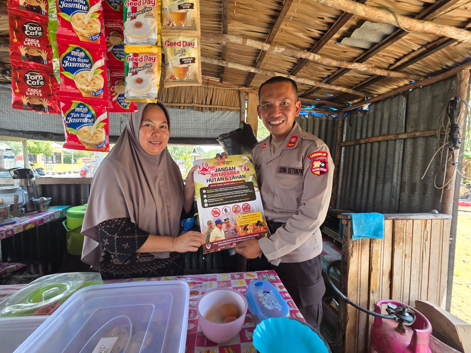 Perkuat Pencegahan Karhutla, Satgas Edukasi SIP Lemdiklat Polri Sambangi Masyarakat