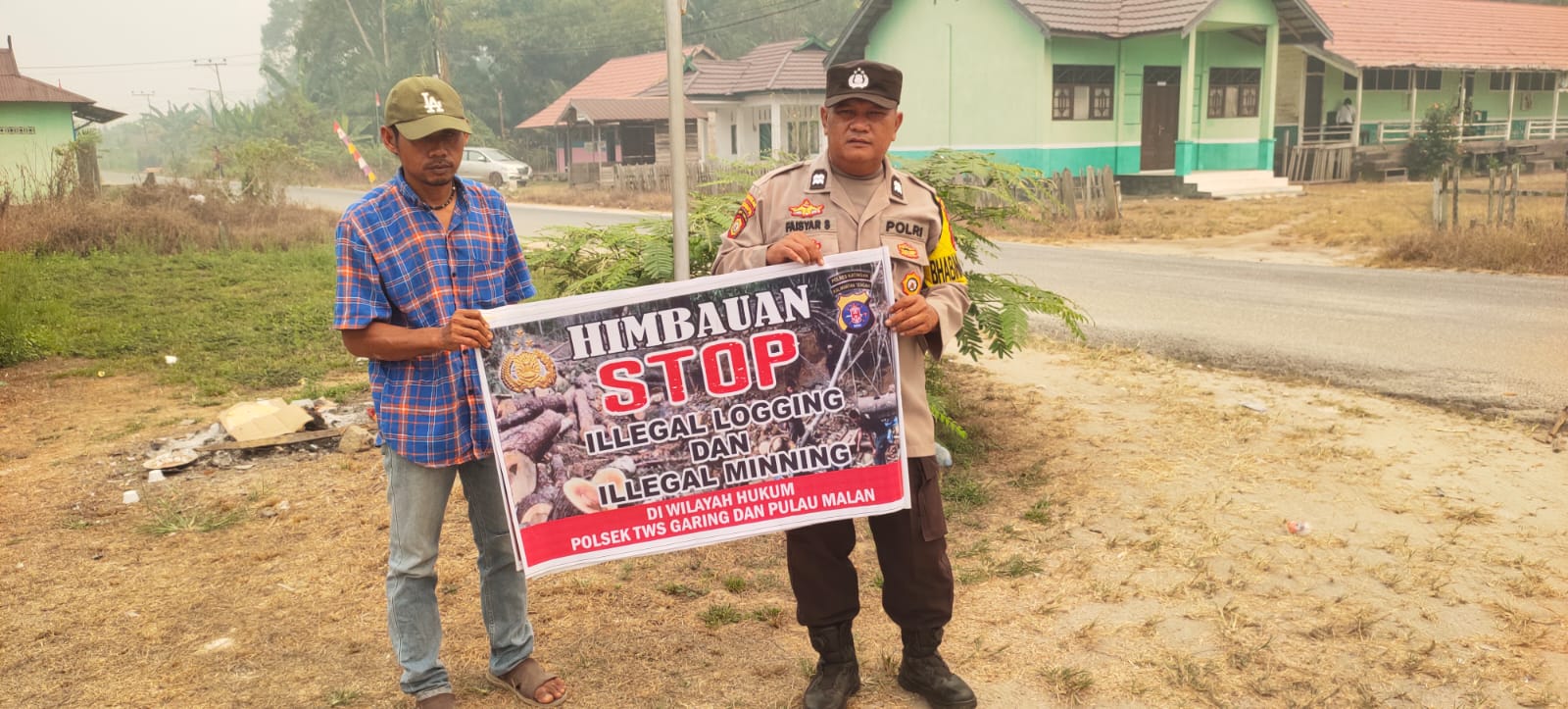 Polsek Tewang Sangalang Garing dan Pulau Malan Minta Warga Tidak Melakukan Aktivitas Ilegal Logging dan Ilegal Minning