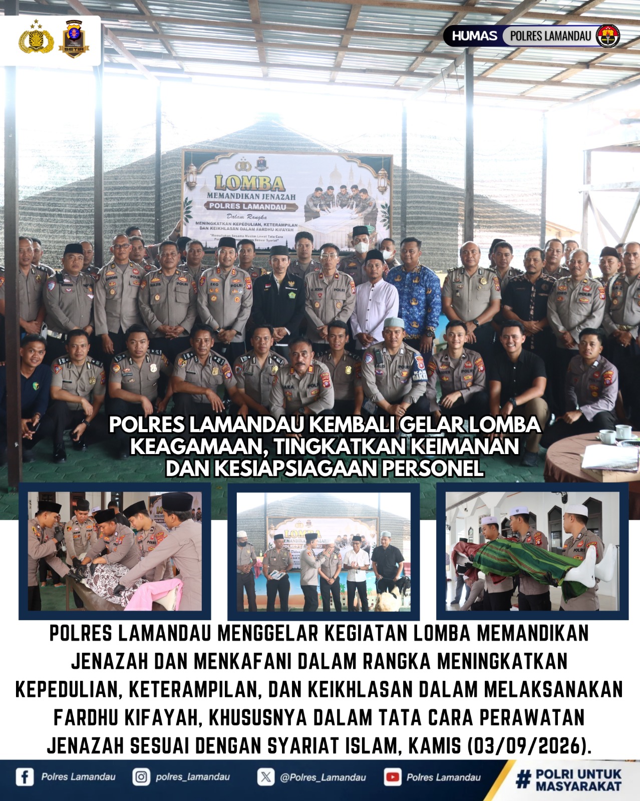 Polres Lamandau Kembali Gelar Lomba Keagamaan, Tingkatkan Keimanan dan Kesiapsiagaan Personel