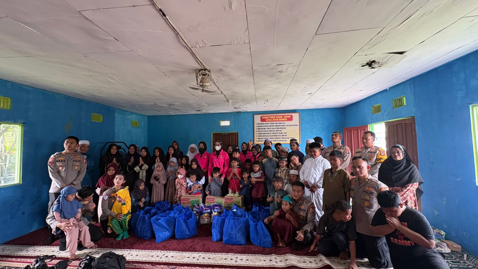 Dampingi Sosialisasi Mahasiswa PTIK, Polsek Sabangau Beri Motivasi kepada Anak Panti Asuhan