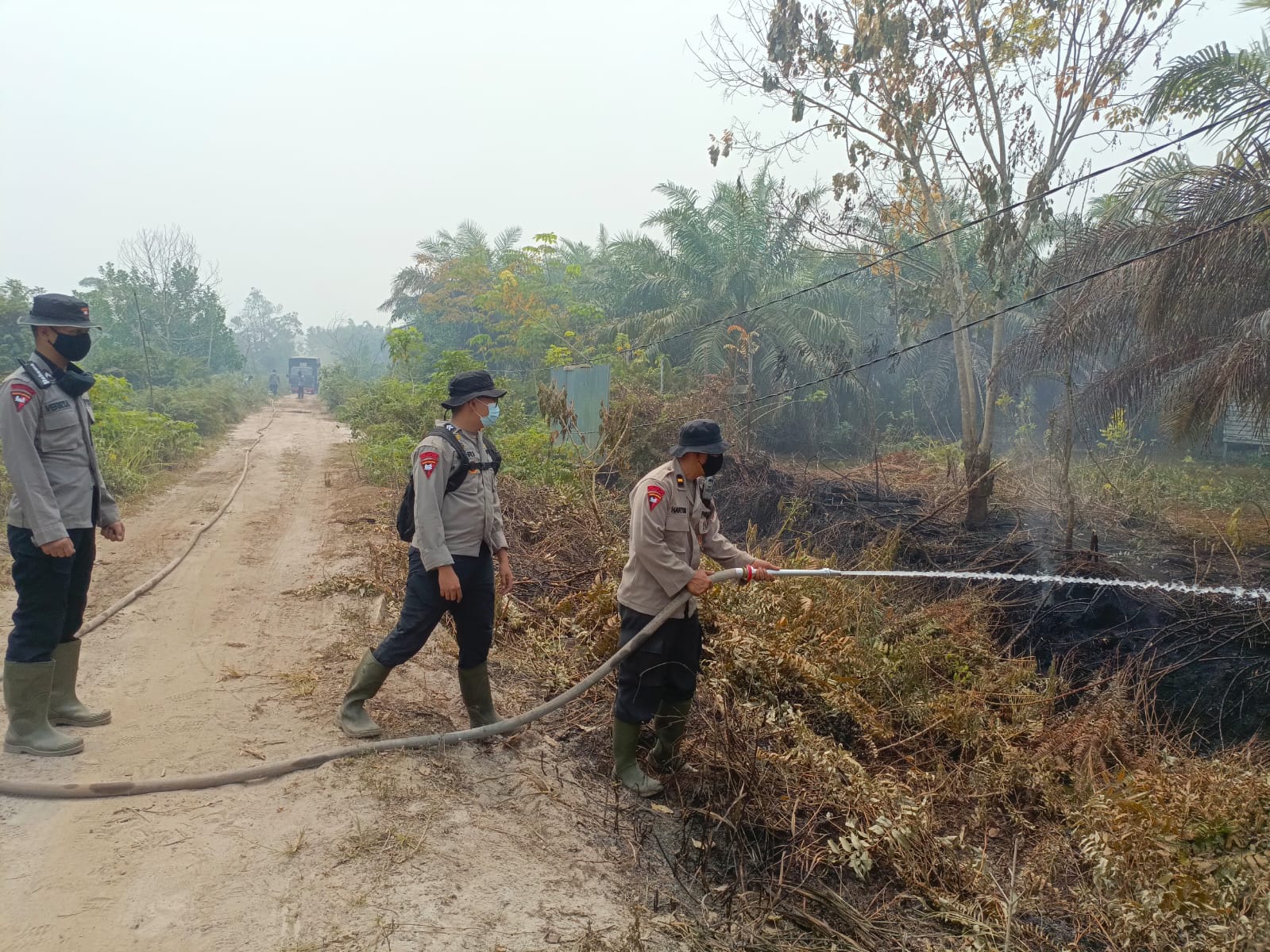 Cegah Api Meluas Batalyon A Pelopor Tangani Karhutla di Dulin Kandang Ujung