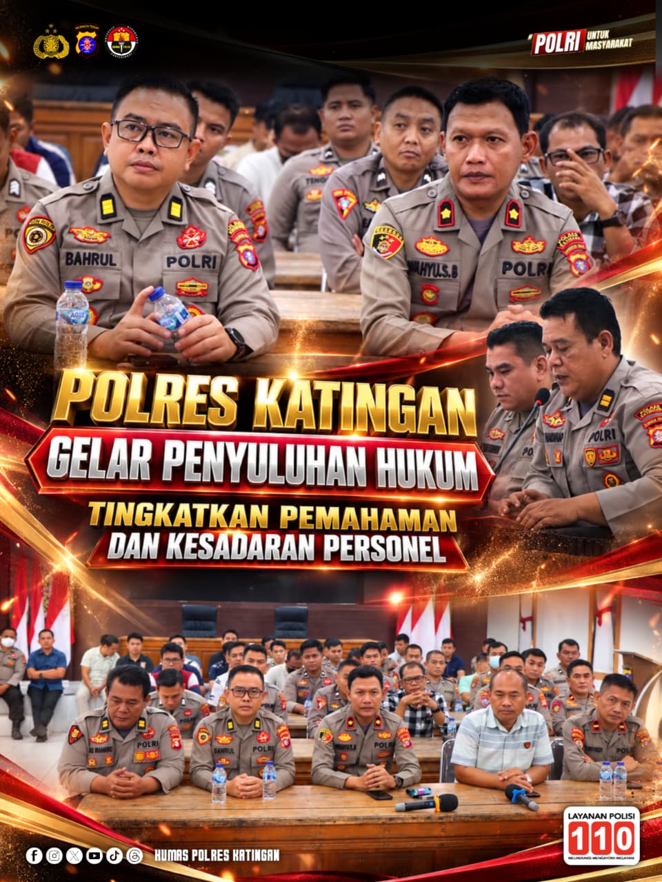 Polres Katingan Gelar Penyuluhan Hukum, Tingkatkan Pemahaman dan Kesadaran Personel