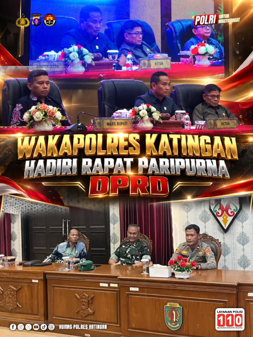 Wakapolres Katingan Hadiri Rapat Paripurna DPRD