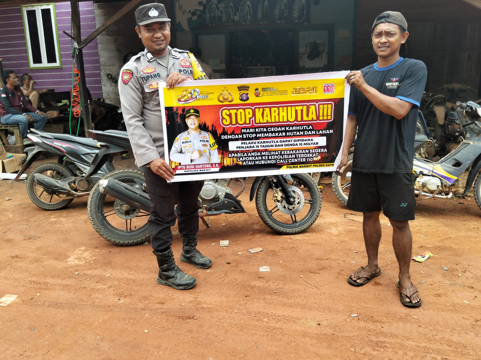 Tolak Bencana Asap, Polsek Marikit Sosialisasikan Larangan Karhutla Di Desa Tumbang Dakei