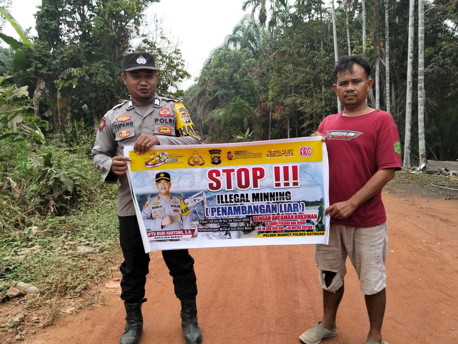 Selamatkan DAS Katingan, Polsek Marikit Sosialisasikan Larangan PETI Di Desa Tumbang Dakei