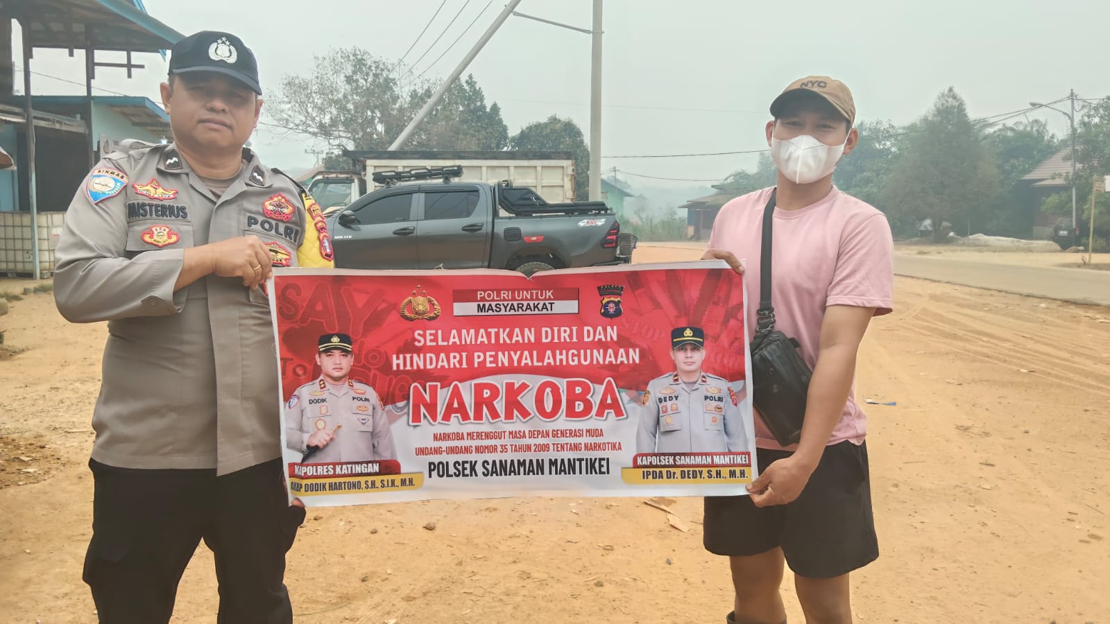Bhabinkamtibmas Desa tumbang atei Sosialisasi Bahaya penyalahgunaan Narkoba.