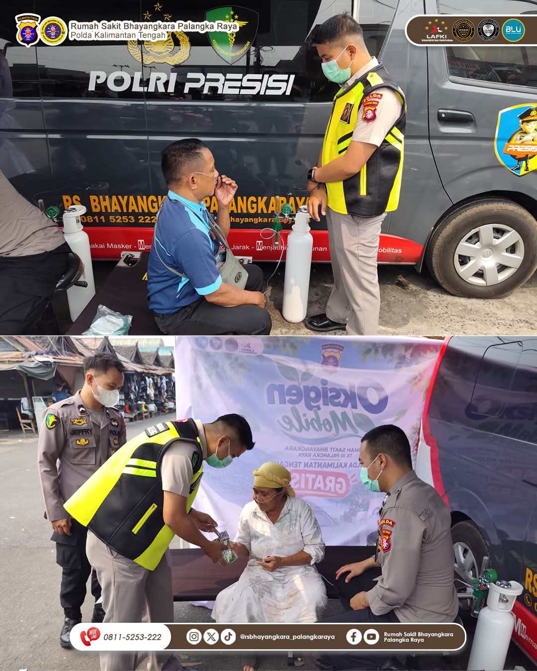 Kepedulian di Tengah Kabut Asap, Rumkit Bhayangkara Terus Bergerak Berikan Layanan Oksigen Gratis untuk Masyarakat