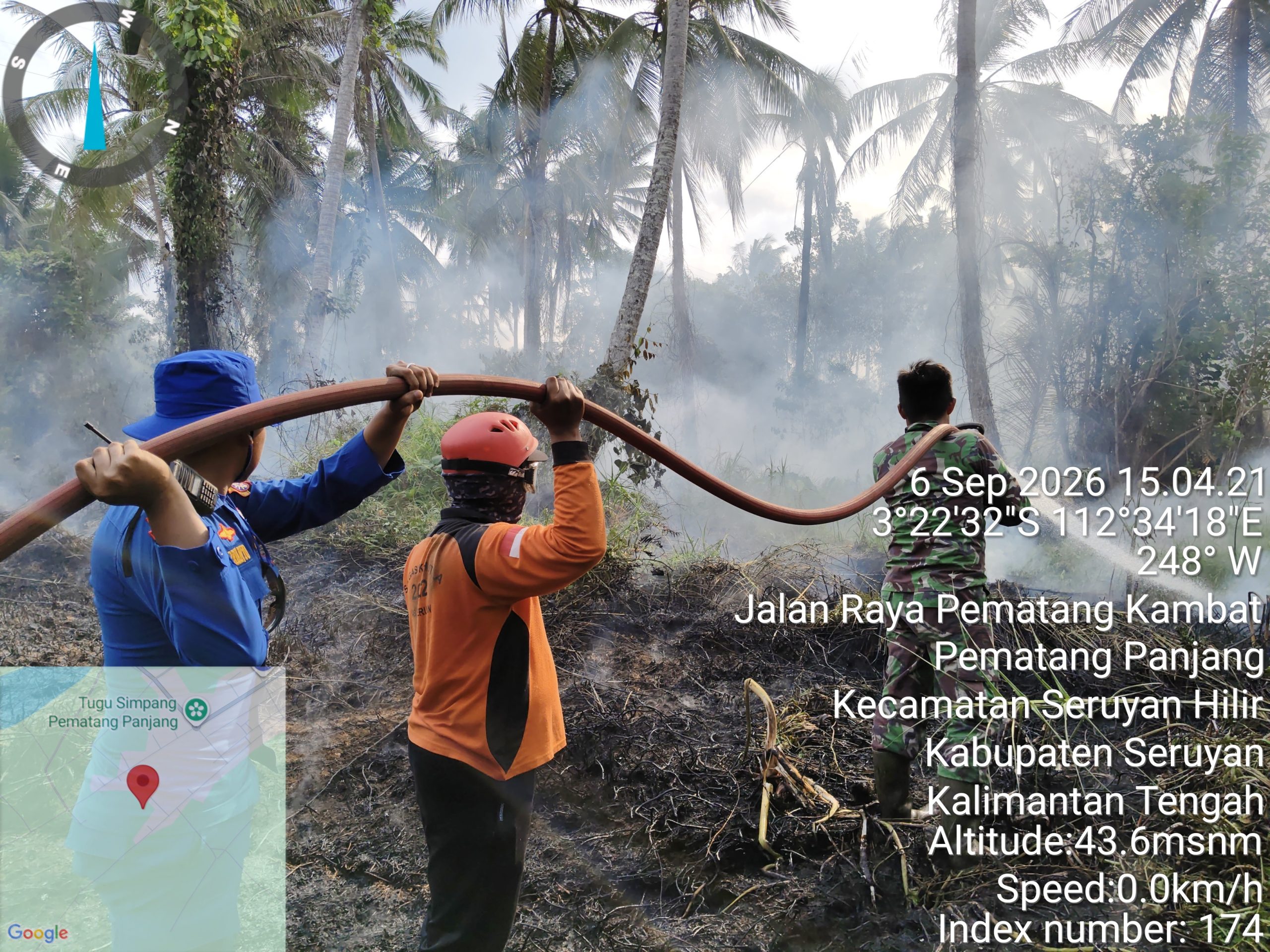 Ditpolairud Polda Kalteng Bersama Instansi Terkait melaksanakan penanganan kebakaran hutan dan lahan (karhutla) melalui operasi